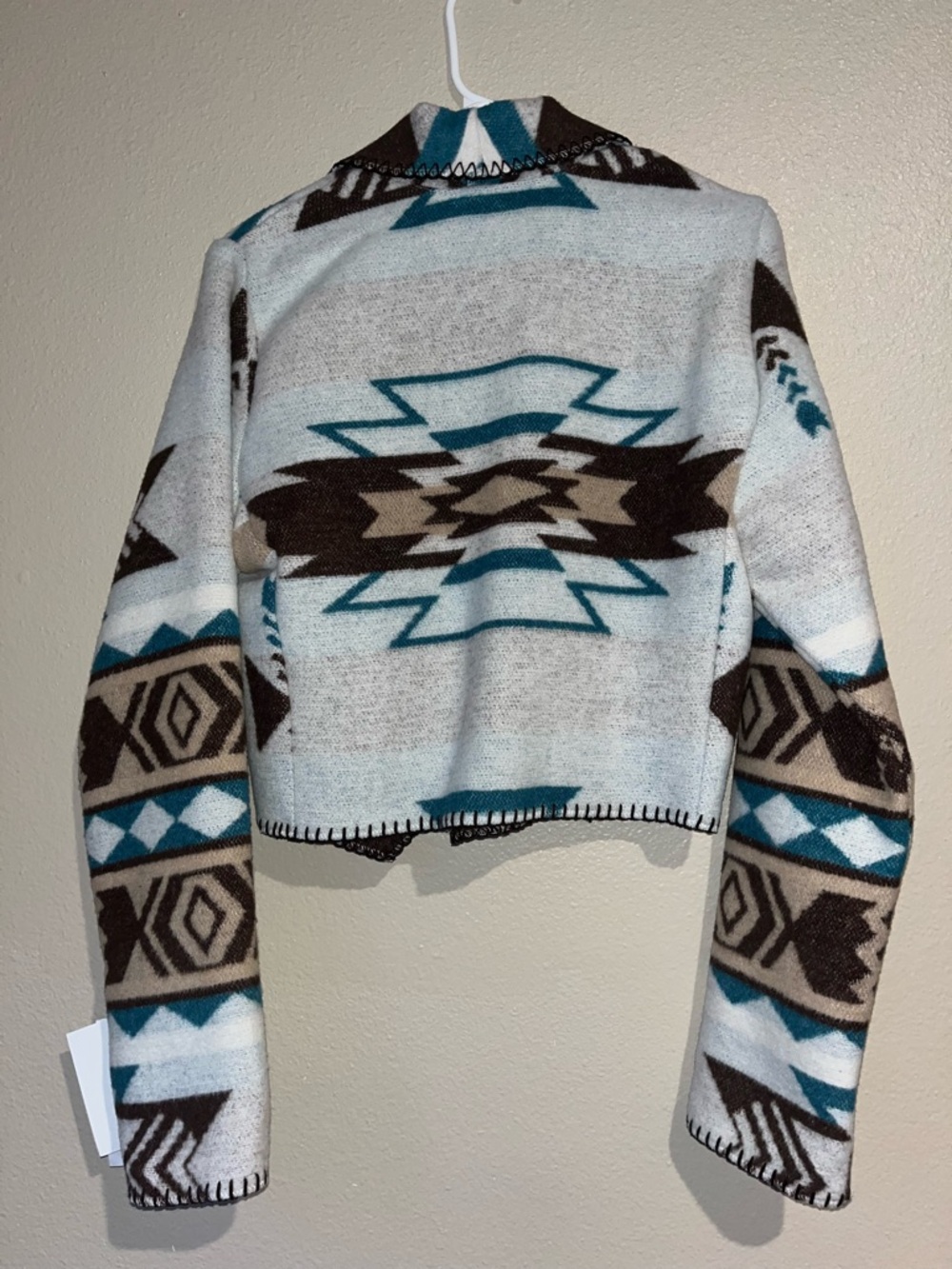 Aztec Pattern Open-Front Cardigan - Picture 2 of 11